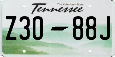 TN license plate Z3088J