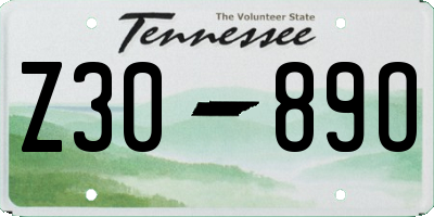 TN license plate Z3089O