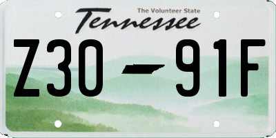 TN license plate Z3091F