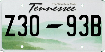 TN license plate Z3093B