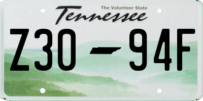 TN license plate Z3094F
