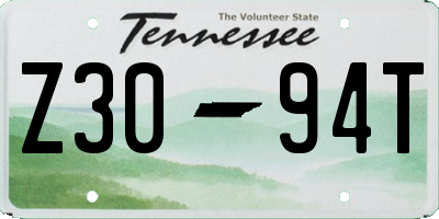 TN license plate Z3094T