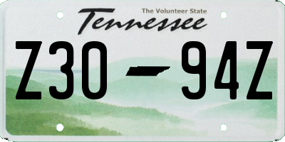 TN license plate Z3094Z