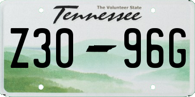 TN license plate Z3096G