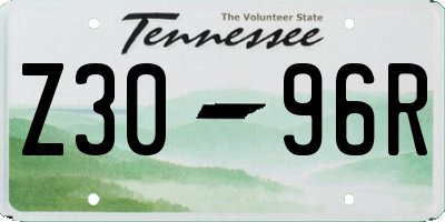 TN license plate Z3096R