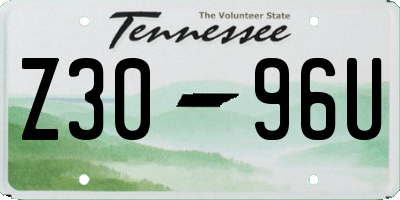 TN license plate Z3096U
