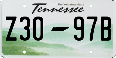 TN license plate Z3097B