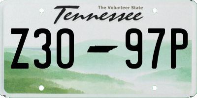 TN license plate Z3097P