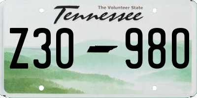 TN license plate Z3098O