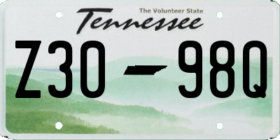 TN license plate Z3098Q