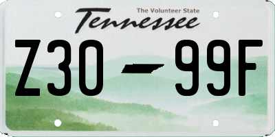 TN license plate Z3099F