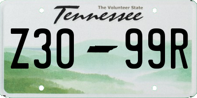 TN license plate Z3099R
