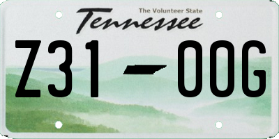 TN license plate Z3100G