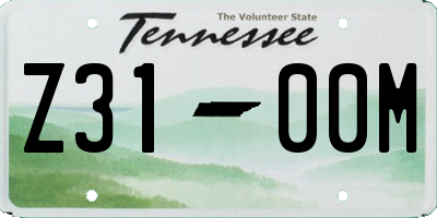 TN license plate Z3100M