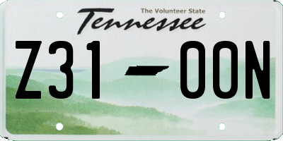 TN license plate Z3100N