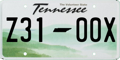 TN license plate Z3100X