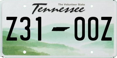 TN license plate Z3100Z