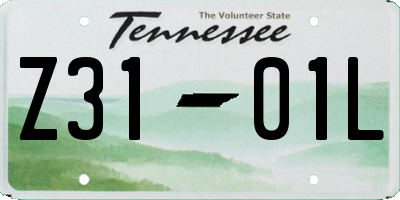 TN license plate Z3101L