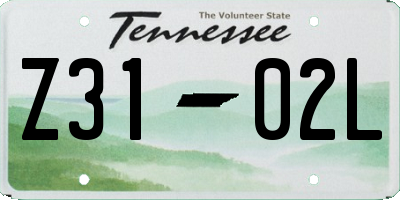 TN license plate Z3102L