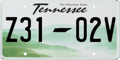 TN license plate Z3102V
