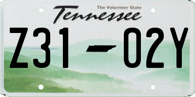 TN license plate Z3102Y
