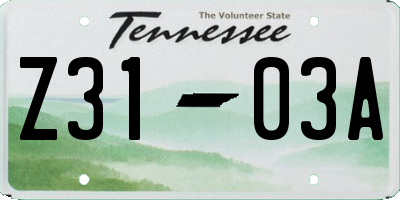 TN license plate Z3103A
