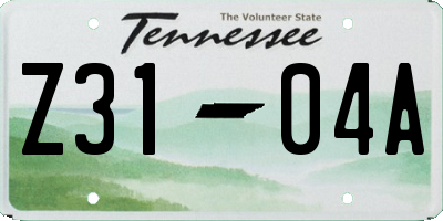 TN license plate Z3104A