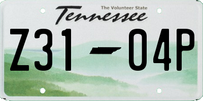 TN license plate Z3104P