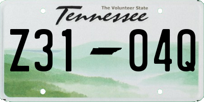 TN license plate Z3104Q