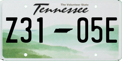 TN license plate Z3105E