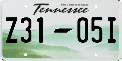 TN license plate Z3105I