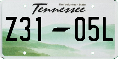 TN license plate Z3105L