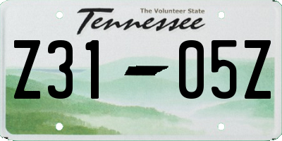 TN license plate Z3105Z