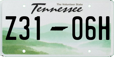 TN license plate Z3106H