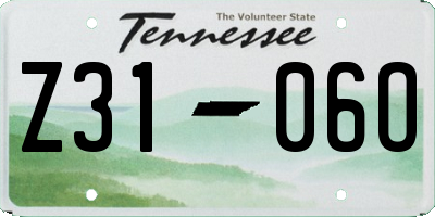 TN license plate Z3106O