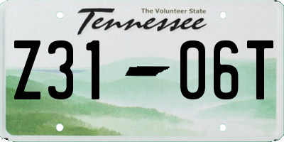 TN license plate Z3106T