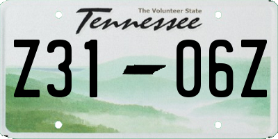TN license plate Z3106Z