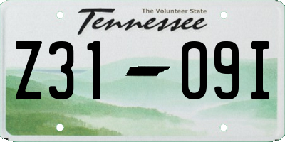 TN license plate Z3109I