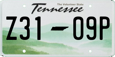 TN license plate Z3109P