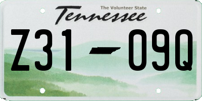 TN license plate Z3109Q