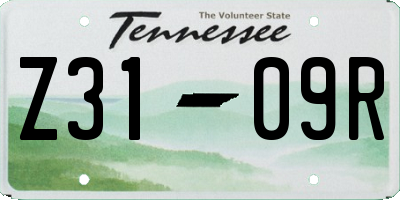 TN license plate Z3109R