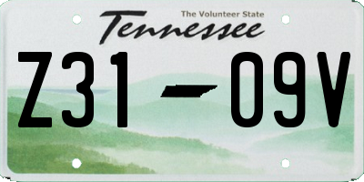 TN license plate Z3109V