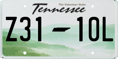 TN license plate Z3110L