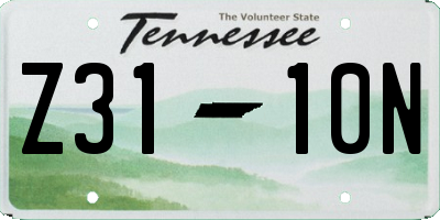 TN license plate Z3110N