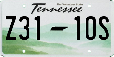 TN license plate Z3110S