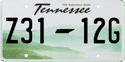 TN license plate Z3112G