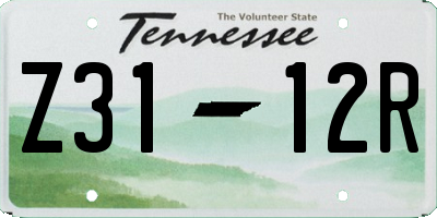 TN license plate Z3112R