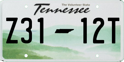 TN license plate Z3112T