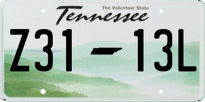 TN license plate Z3113L