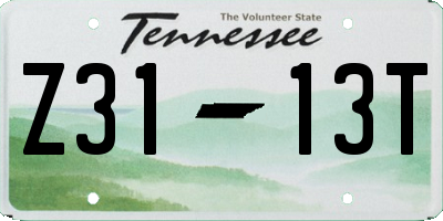 TN license plate Z3113T